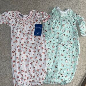 Magnolia Baby Floral Sleep Sacks - White and Mint